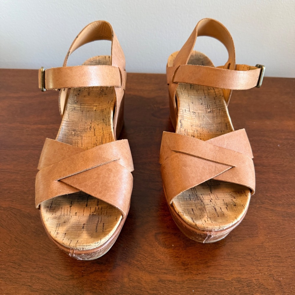 Kork-Ease Ava Wedge Sandals Women's Size 10 Tan - Picture 3 of 8